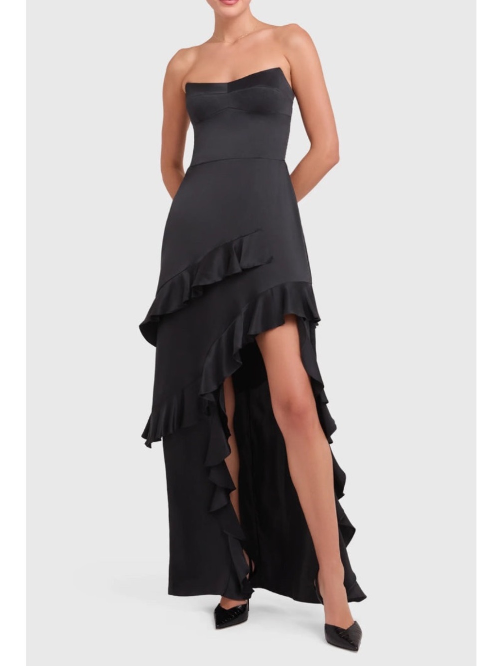 Amanda Uprichard Magnolia Silk Maxi Dress Gown
